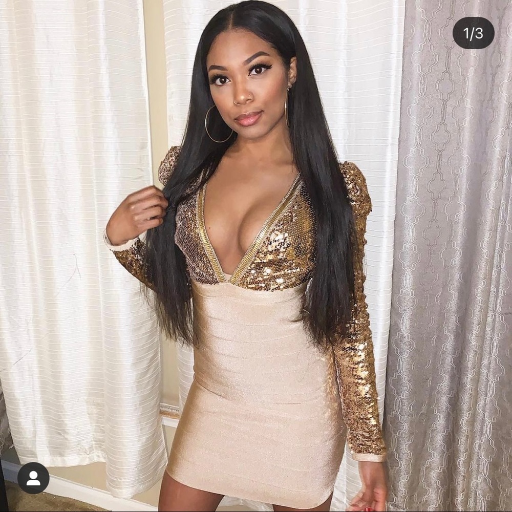 Sequin bandage dress